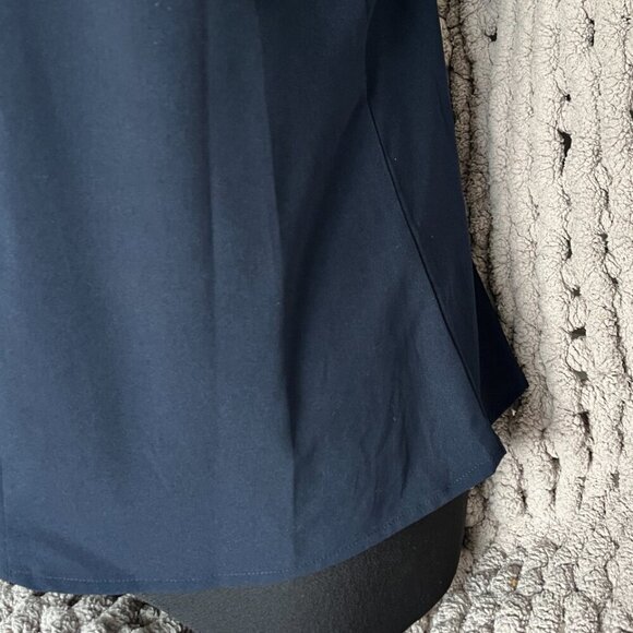 Banana Republic Factory Pull Over Navy Blue Long-Sleeve Blouse Size M - Picture 12 of 14